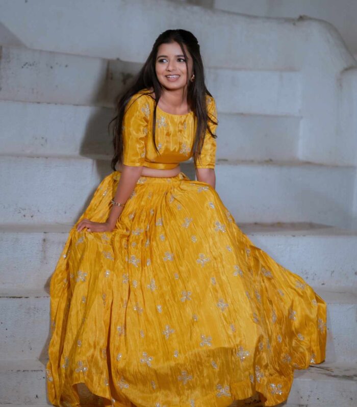 Mustard Yellow Embellished Lehenga Set
